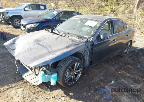 2014 Infiniti Q50 Hybrid Sport из США, поврежденный, VIN JN1AV7AR8EM702047